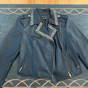 INC Faux-Leather Moto Jacket